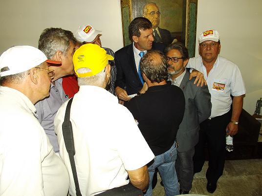José Providel participou da reunião com o presidente da Assembleia e outros dirigentes sindicais