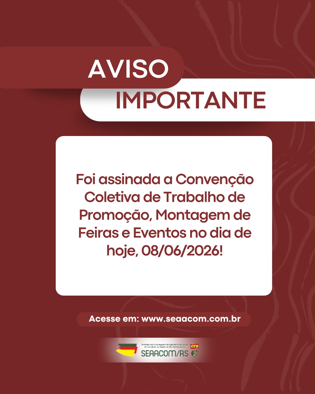 FOI ASSINADA A CONVENÇÃO DA PROMOÇÃO, MONTAGEM DE FEIRAS E EVENTOS